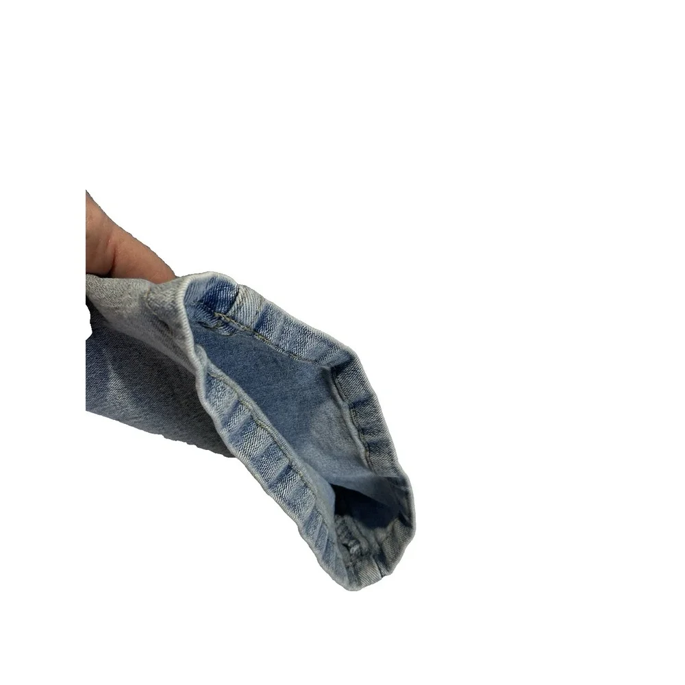 Vanilla Star Girl's Cargo Jeans Size 9‎ Light Blue Boot Cut Mid Rise School Wear